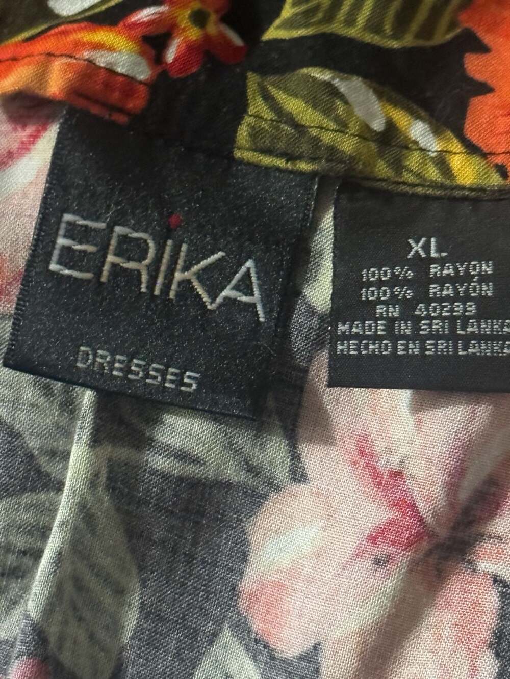 Erika Dresses Floral Sleeveless Button-Front Maxi Dress Size XL - Picture 6 of 9